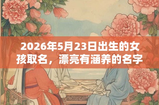 2026年5月23日出生的女孩取名，漂亮有涵养的名字
