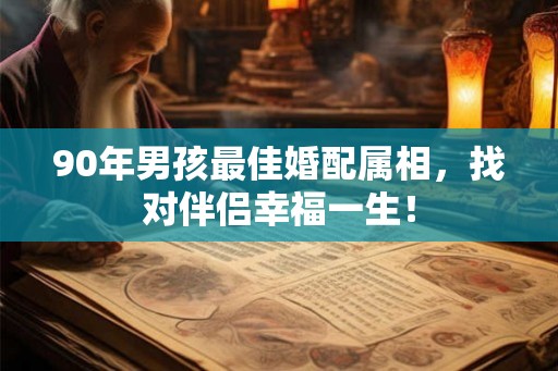 90年男孩最佳婚配属相，找对伴侣幸福一生！