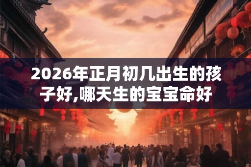 2026年正月初几出生的孩子好,哪天生的宝宝命好
