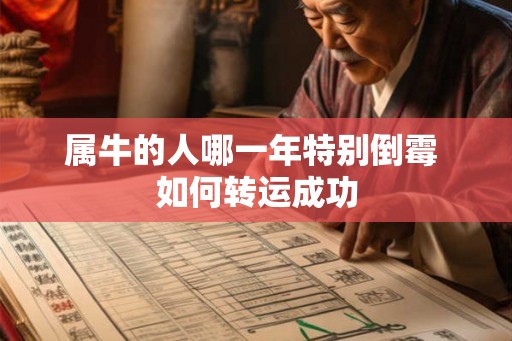 属牛的人哪一年特别倒霉 如何转运成功