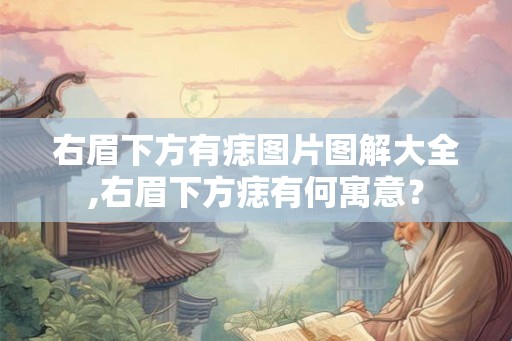 右眉下方有痣图片图解大全,右眉下方痣有何寓意？