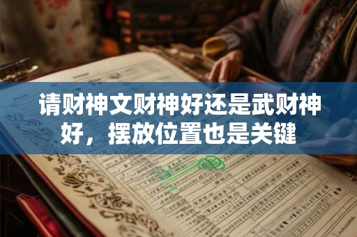 请财神文财神好还是武财神好，摆放位置也是关键