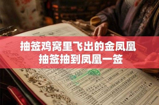 抽签鸡窝里飞出的金凤凰  抽签抽到凤凰一签