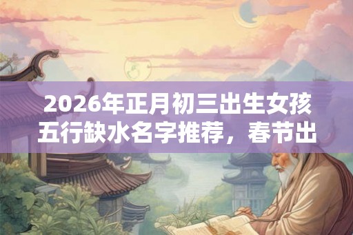 2026年正月初三出生女孩五行缺水名字推荐，春节出生要注意什么？