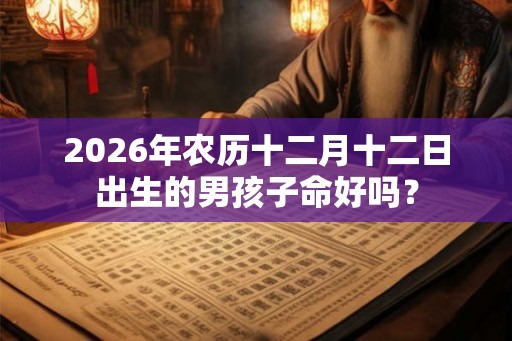 2026年农历十二月十二日出生的男孩子命好吗？