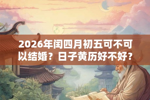 2026年闰四月初五可不可以结婚？日子黄历好不好？