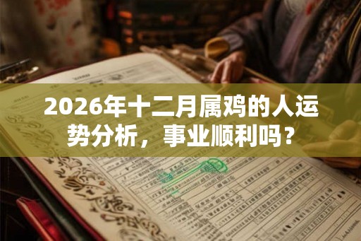 2026年十二月属鸡的人运势分析,事业顺利吗? 2026年十二月属鸡的人运势分析,事业顺利吗?