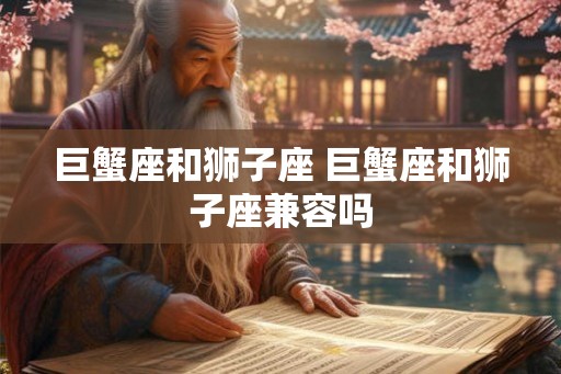 巨蟹座和狮子座 巨蟹座和狮子座兼容吗