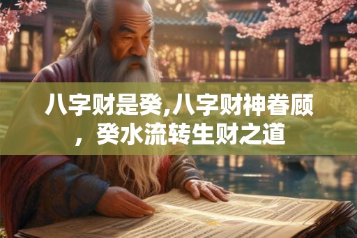八字财是癸,八字财神眷顾,癸水流转生财之道 八字财是癸,八字财神眷顾,癸水流转生财之道