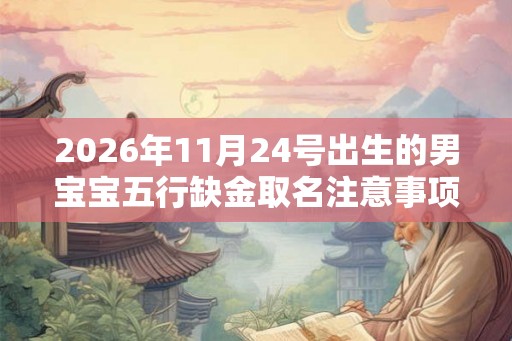 2026年11月24号出生的男宝宝五行缺金取名注意事项