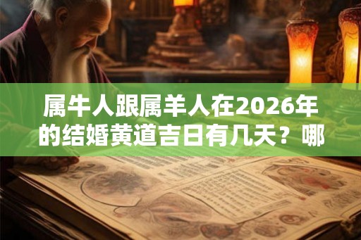 属牛人跟属羊人在2026年的结婚黄道吉日有几天？哪几天？