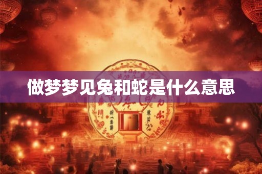 做梦梦见兔和蛇是什么意思