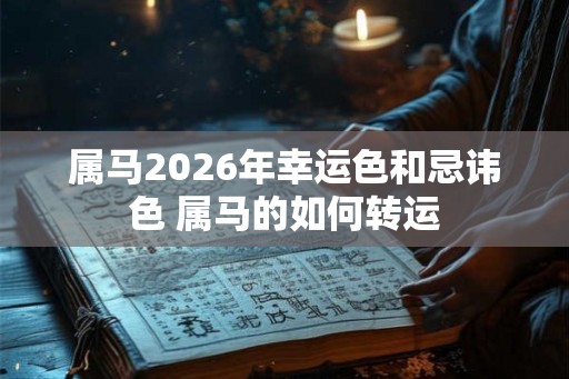 属马2026年幸运色和忌讳色 属马的如何转运