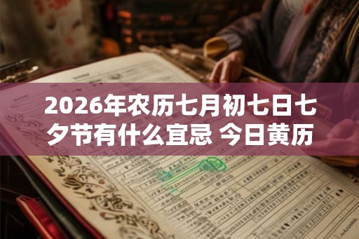 2026年农历七月初七日七夕节有什么宜忌 今日黄历宜忌查询