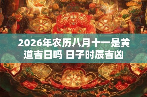 2026年农历八月十一是黄道吉日吗 日子时辰吉凶
