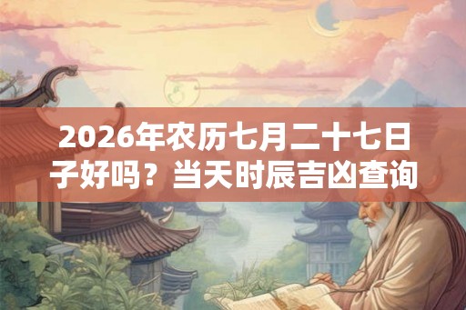 2026年农历七月二十七日子好吗？当天时辰吉凶查询