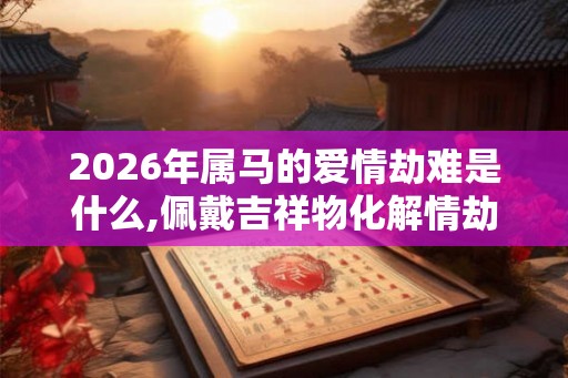 2026年属马的爱情劫难是什么,佩戴吉祥物化解情劫