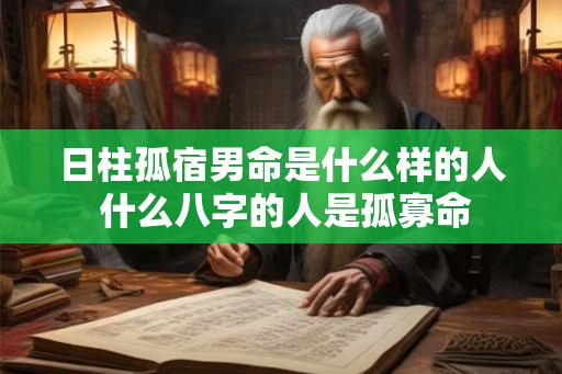 日柱孤宿男命是什么样的人 什么八字的人是孤寡命