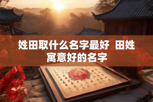 姓田取什么名字最好  田姓寓意好的名字