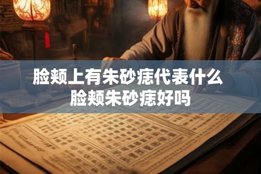 脸颊上有朱砂痣代表什么 脸颊朱砂痣好吗