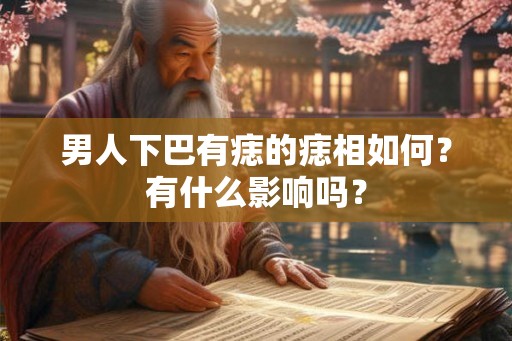 男人下巴有痣的痣相如何？有什么影响吗？