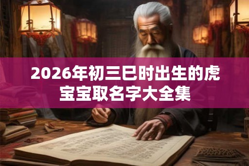 2026年初三巳时出生的虎宝宝取名字大全集