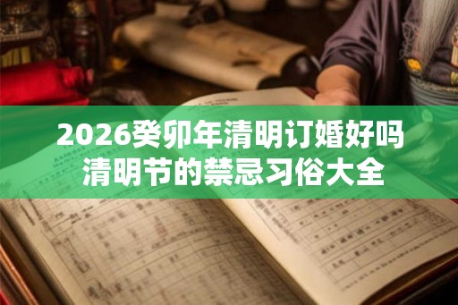 2026癸卯年清明订婚好吗 清明节的禁忌习俗大全