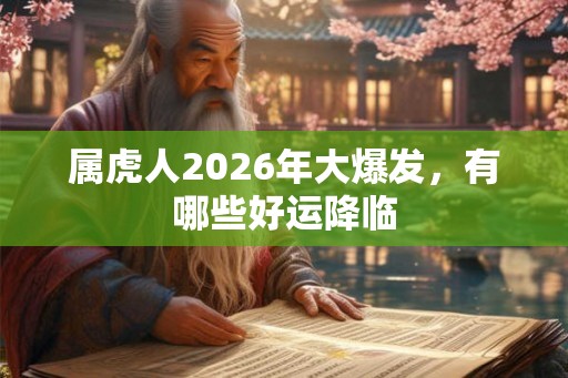 属虎人2026年大爆发，有哪些好运降临