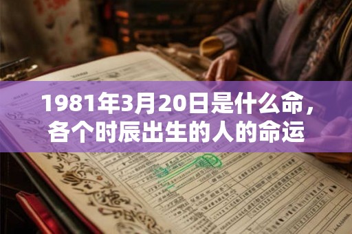 1981年3月20日是什么命，各个时辰出生的人的命运