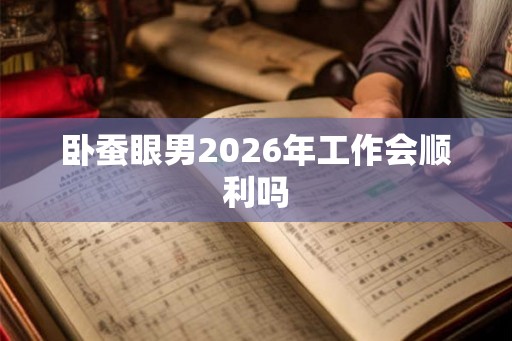 卧蚕眼男2026年工作会顺利吗