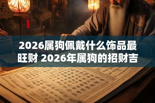 2026属狗佩戴什么饰品最旺财 2026年属狗的招财吉祥物