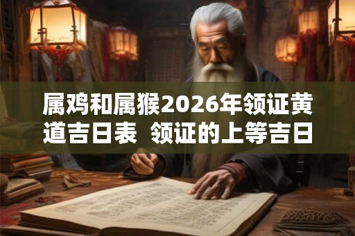 属鸡和属猴2026年领证黄道吉日表  领证的上等吉日
