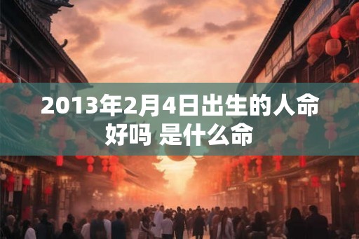 2013年2月4日出生的人命好吗 是什么命