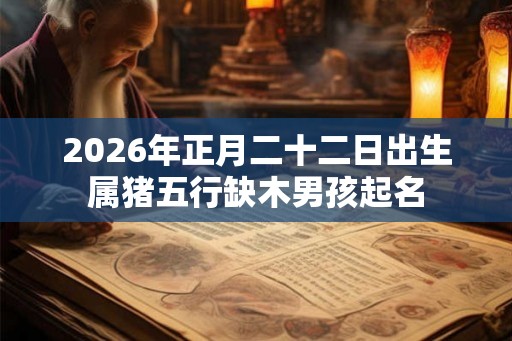 2026年正月二十二日出生属猪五行缺木男孩起名 2026年正月二十二日出生属猪五行缺木男孩起名