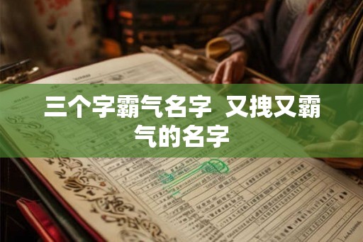 三个字霸气名字  又拽又霸气的名字