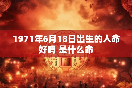 1971年6月18日出生的人命好吗 是什么命