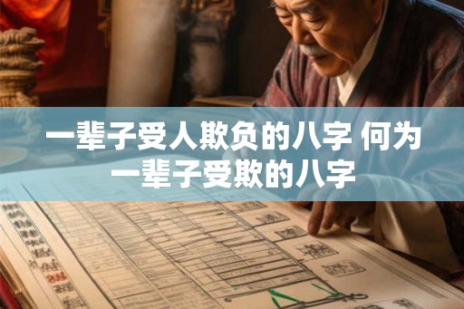 一辈子受人欺负的八字 何为一辈子受欺的八字