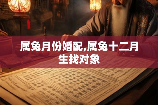 属兔月份婚配,属兔十二月生找对象 属兔月份婚配,属兔十二月生找对象