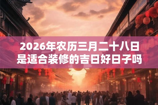 2026年农历三月二十八日是适合装修的吉日好日子吗? 2026年农历三月二十八日是适合装修的吉日好日子吗?