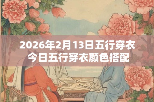 2026年2月13日五行穿衣 今日五行穿衣颜色搭配