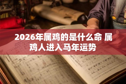 2026年属鸡的是什么命 属鸡人进入马年运势