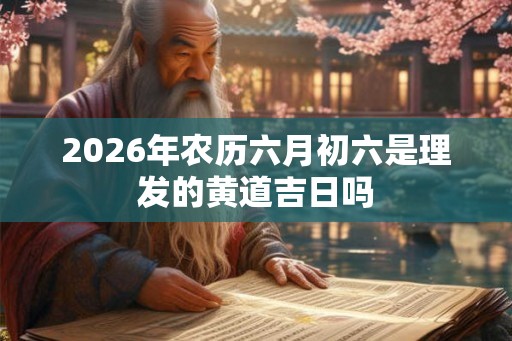 2026年农历六月初六是理发的黄道吉日吗