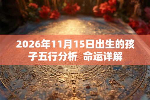 2026年11月15日出生的孩子五行分析  命运详解