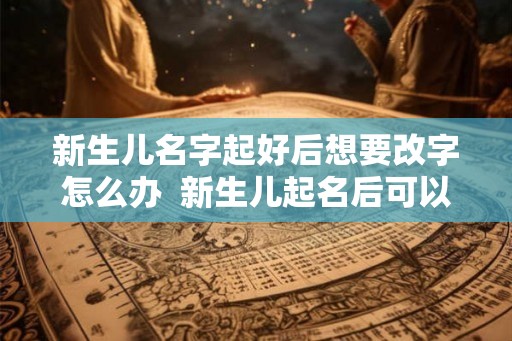 新生儿名字起好后想要改字怎么办  新生儿起名后可以改名吗