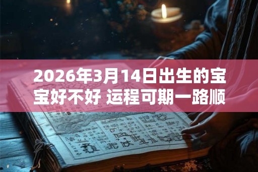 2026年3月14日出生的宝宝好不好 运程可期一路顺意