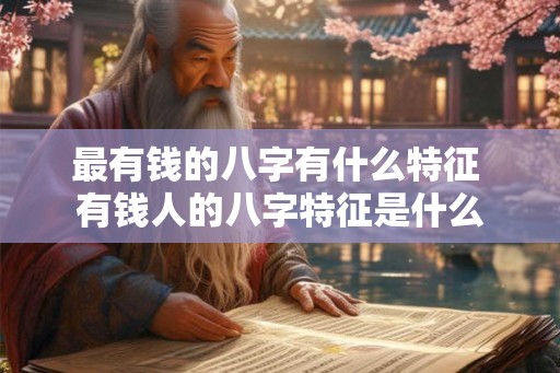 最有钱的八字有什么特征 有钱人的八字特征是什么 最有钱的八字有什么特征 有钱人的八字特征是什么