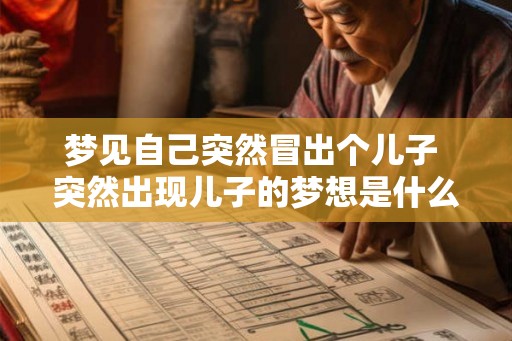 梦见自己突然冒出个儿子 突然出现儿子的梦想是什么意思