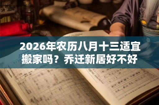 2026年农历八月十三适宜搬家吗？乔迁新居好不好