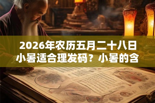 2026年农历五月二十八日小暑适合理发码？小暑的含义