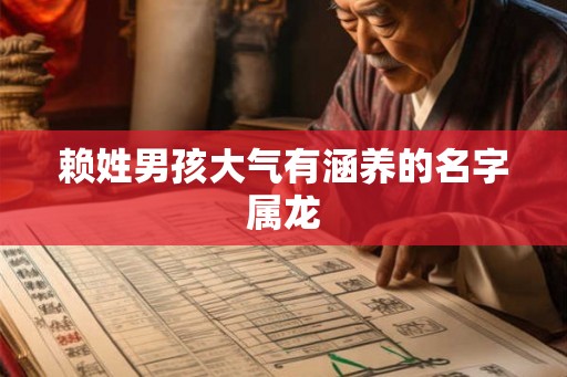 赖姓男孩大气有涵养的名字属龙